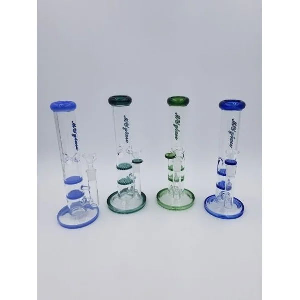 10in Double Honey Comb Water Pipe Straight Tube