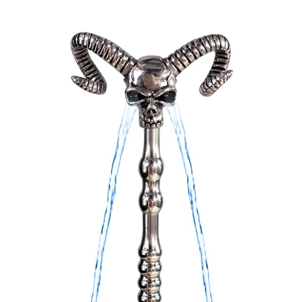 140mm Skull Head Hollow Metal Penis Plug Urethral Sound Sex Toy