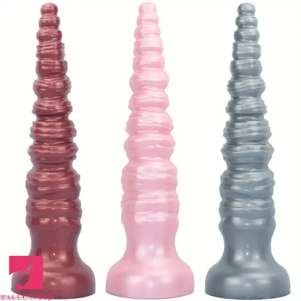 14.44in Silicone Ultra Long Threaded Deep Huge Thick Dildo For Clitoris
