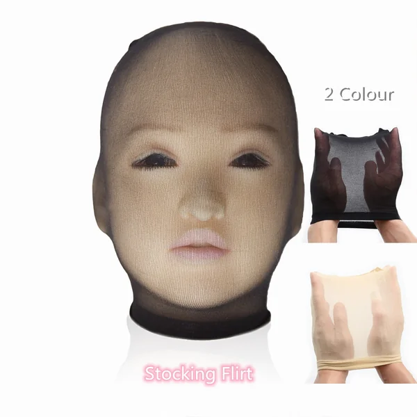2 Colour Fetish Elasticity Transparent Stocking Flirt Sex Toys for Men Women Couples Hood Bondage Adults Games Erotic Products