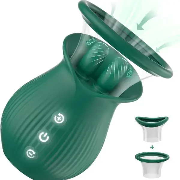 2 Suction Cups Clitoris Sucker Vibrator