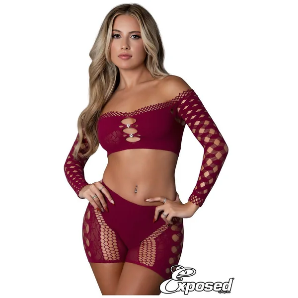 2pc Top & Shorts Set by Magic Silk