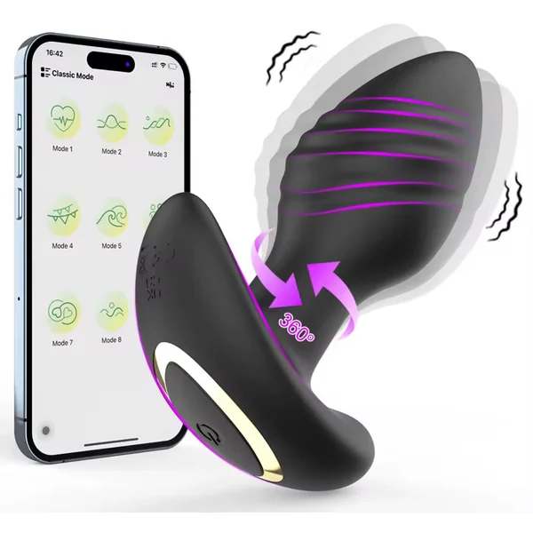 360 Rotation Bluetooth vibrating anal plug