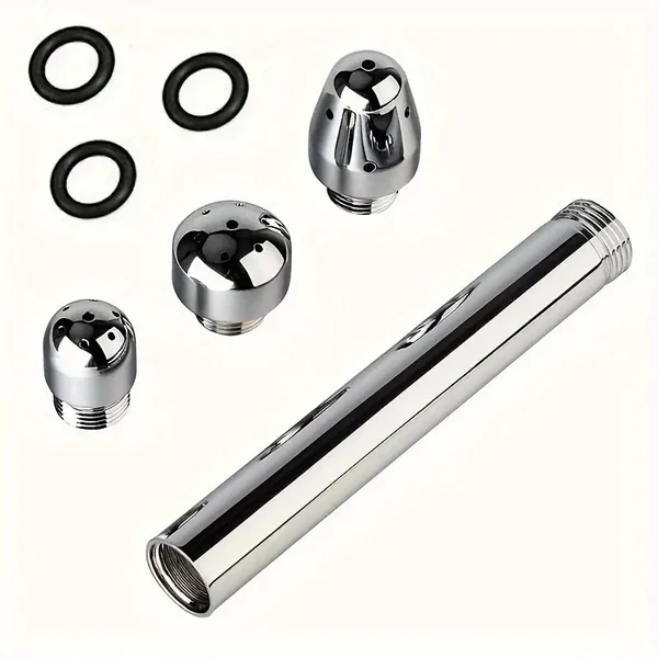 3-in-1 Shower Enema Nozzle Kit Douche Cleaner 3 Interchangeable Heads