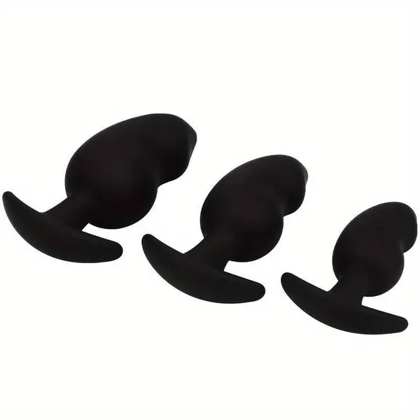 3pcs Set Silicone Massager Rear Court Pull Beads Fit Out Anal Plug