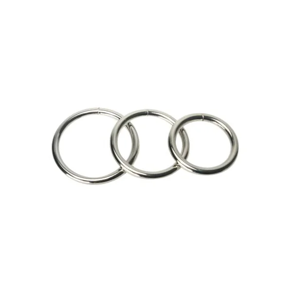 3pk Steel Cock Rings