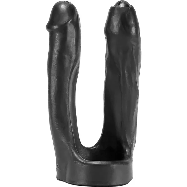 3-Way Triple Penetrator Silicone Strapon Dong Black 8 Inches
