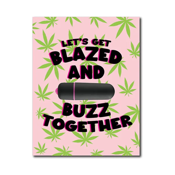 420 Foreplay Blazed Greeting Card w/Rock Candy Vibrator & Fresh Vibes Towelettes