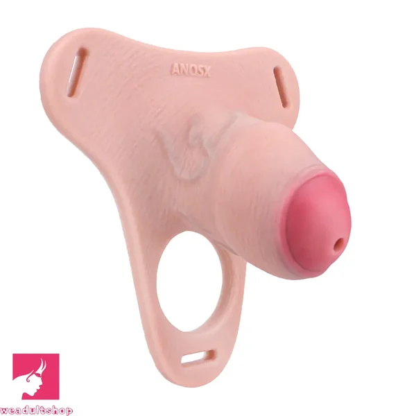 4.33in Strap on Chastity Dildo Wearable Realistic Cock Cage For Couples