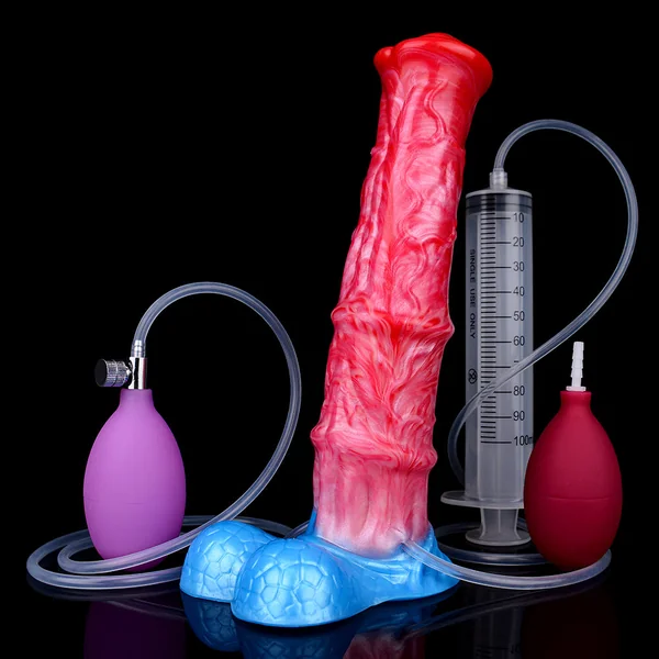 5255 Squeeze Inflatable Squirting Butt Plug Dildo