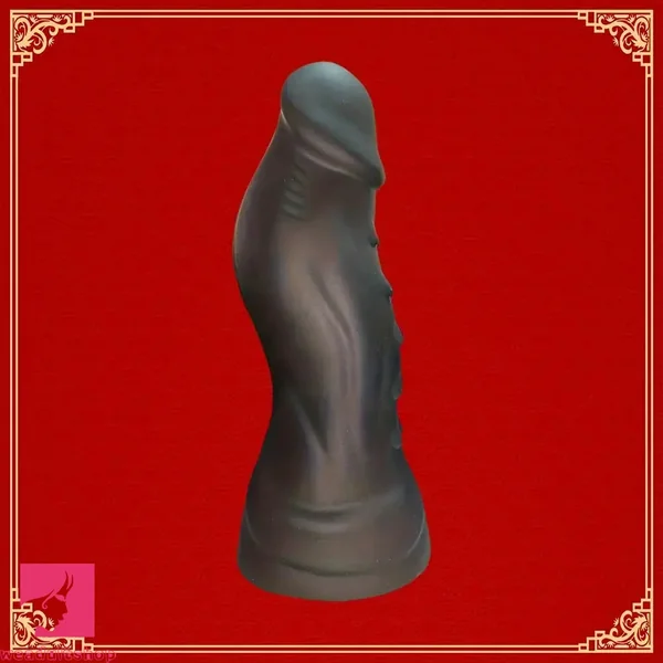 6.69in Black Liquid Silicone Realistic Spiked Dildo For Clit Masturbation