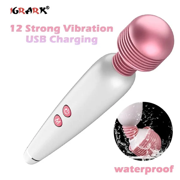 6-Speed USB Rechargeable G-Spot Vibrator – 19×3.5cm with Clitoral Stimulation & Head Attachments