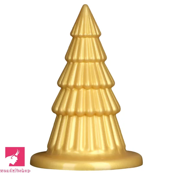 7.67in Christmas Tree Silicone Soft Cock Butt Plug Dildo With Suction Cup