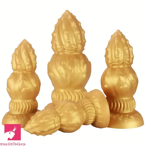 7.87in 9.05in 10.23in 11.41in Golden Gourd Sharp Pointed Large Fat Dildo