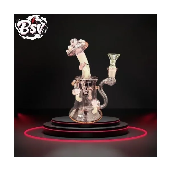 7″ Mushroom Water Pipe WIth Mushrooms Growth Water Pipe
