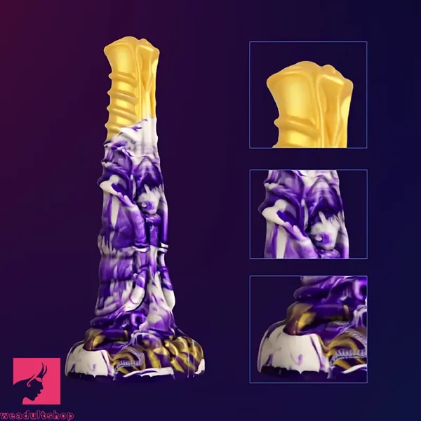 8.27in Novel Strange Shaped Simulated Prostate Odd Silicone Soft Dildo