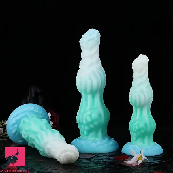 8.34in 9.6in 10.78in Melange Silicone Monster Dildo Big Luminous Clit Dildo