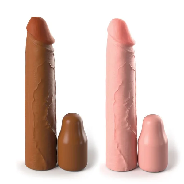8 Inch Realistic X-Tension Silicone Penis Sleeve