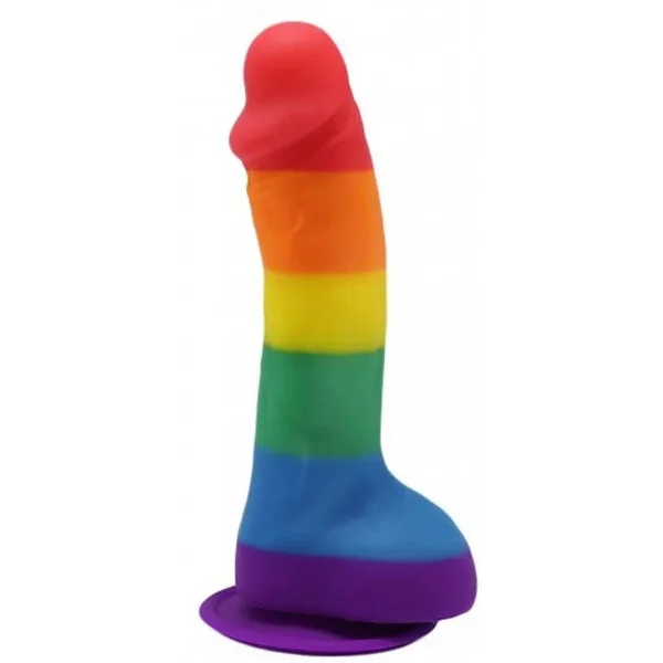 8" Pride Dildo with Balls
