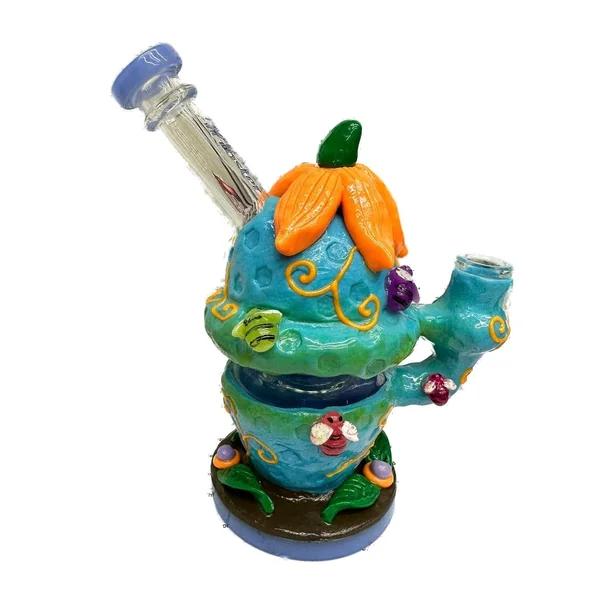 8in Bent Mouth Piece Mushroom And Honey Bees