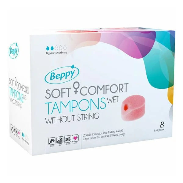 8x Wet Soft-Tampons Sliding Gel Lubricated Swim Sport SPA,Sex&Love Beppy Tampon