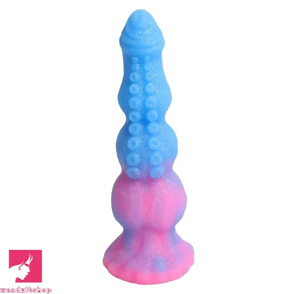 9.44in Starry Night Light Tentacle Anal Plug Cock Silicone Large Dildo