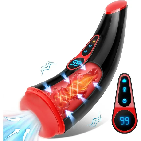 9 Sucking 9 Vibrating Male Masturbator Heating Vagina Masturbation Blowjob