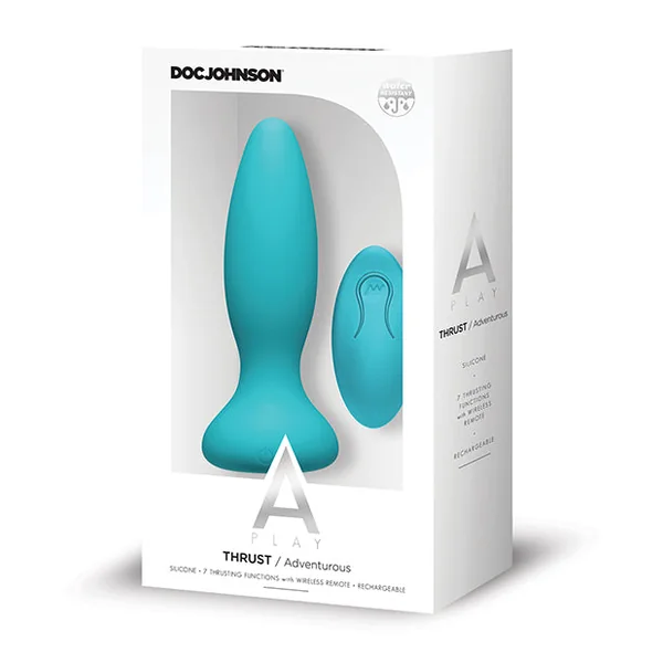 A Play Thrust Adventurous Rechargeable Silicone Anal Plug With Remote