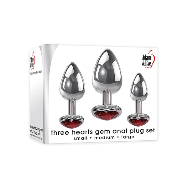 ADAM & EVE THREE HEARTS GEM ANAL PLUG SET