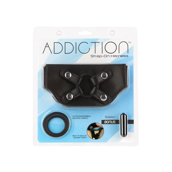 ADDICTION STRAP ON HARNESS BLACK