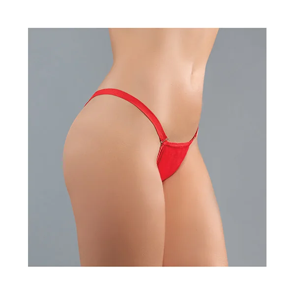 Adore Between The Cheats Wetlook Panty Red O-s