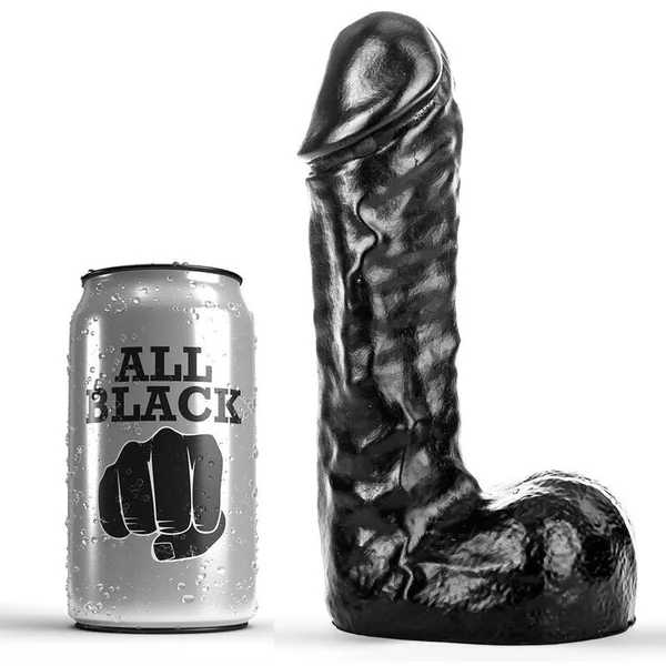All black big man dildo 19cm dong anal plug pussy vagina sex toys for women