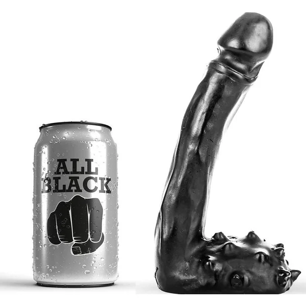 All black realistic dildo 19cm sex toy tall slender penis pleasure anal women men