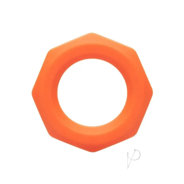 Alpha Liquid Silicone Non-Vibrating Penis Ring Orange