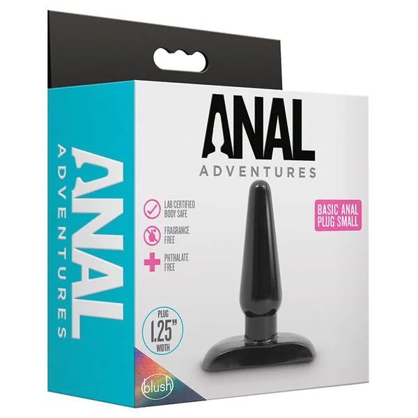Anal Adventures Basic Black 4.25-Inch Anal Plug