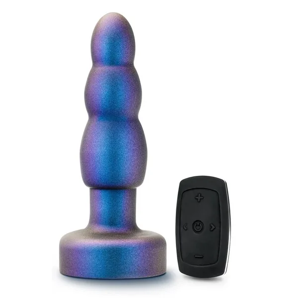 Anal Adventures Matrix Kinetic Plug Rechargeable Silicone Anal Plug with Remote Control – Space Age Blue