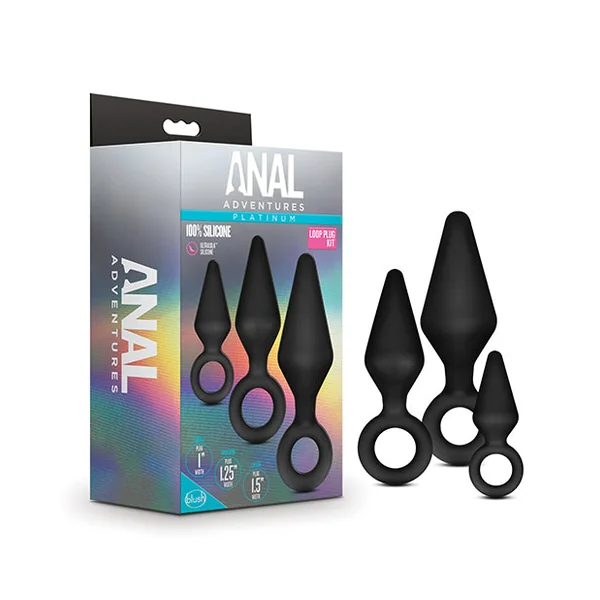 Anal Adventures Platinum Silicone Loop Plug Kit