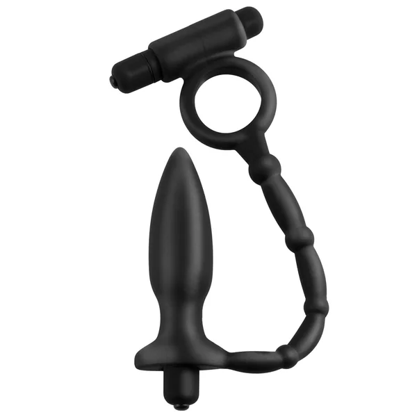 Anal Fantasy Collection Ass-Kicker Vibrating Butt Plug & Cock Ring