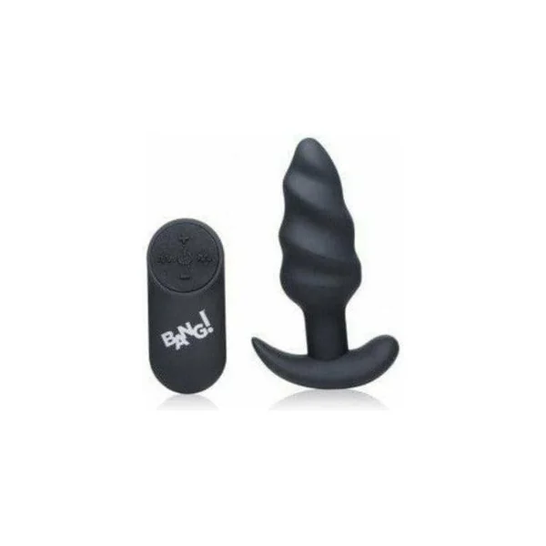 Anal - Plug - Remote Control 21X Vibrating Silicone Swirl Butt Plug
