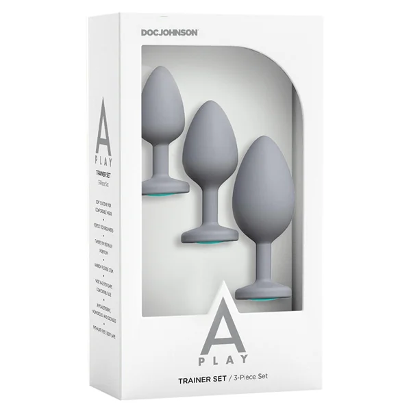 A-Play Silicone Trainer Set 3 Piece Set - Grey