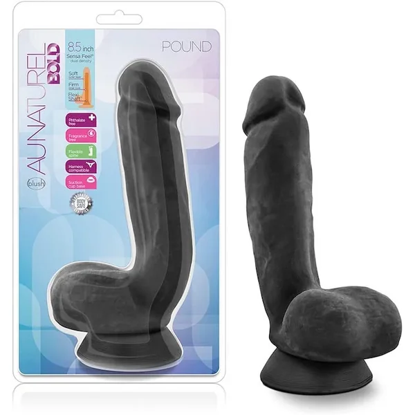 Au Naturel Bold 8.5 “Pound” Dildo -Blk