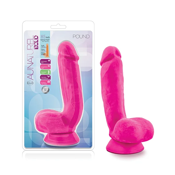 AU NATUREL BOLD POUND 8.5 IN DILDO PINK
