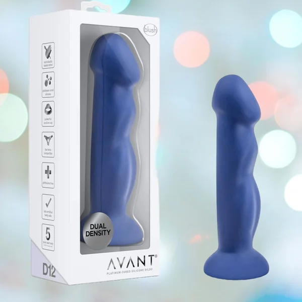 Avant D12 8" Silicone Dildo - Suko Indigo