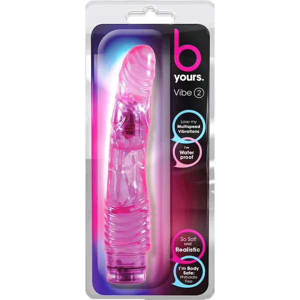 B Yours Vibe #2 Realistic Pink 9-Inch Long Vibrating Dildo