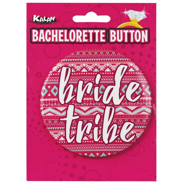 Bachelorette Button - Bride Tribe Pink-white