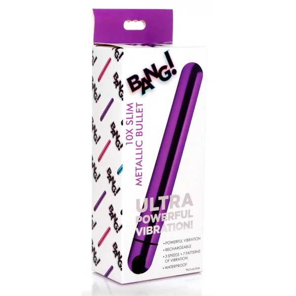 BANG! 10X SLIM METALLIC BULLET PURPLE