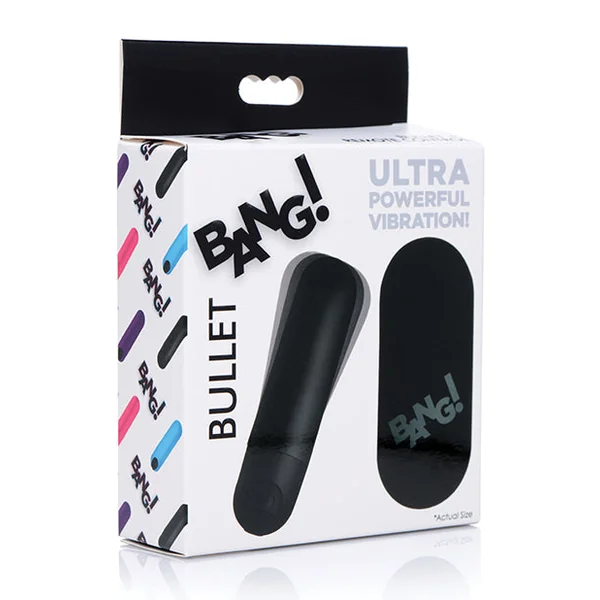Bang! Vibrating Bullet W- Remote Control - Black