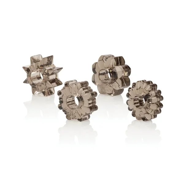 Basic Essentials Rings – Smoke Set of 4
