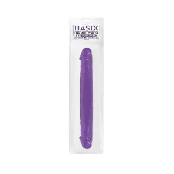 Basix Rubber Works 12 Inch Double Dong - Purple