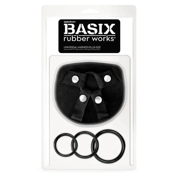 Basix Rubber Works Universal Harness Plus Size – Black